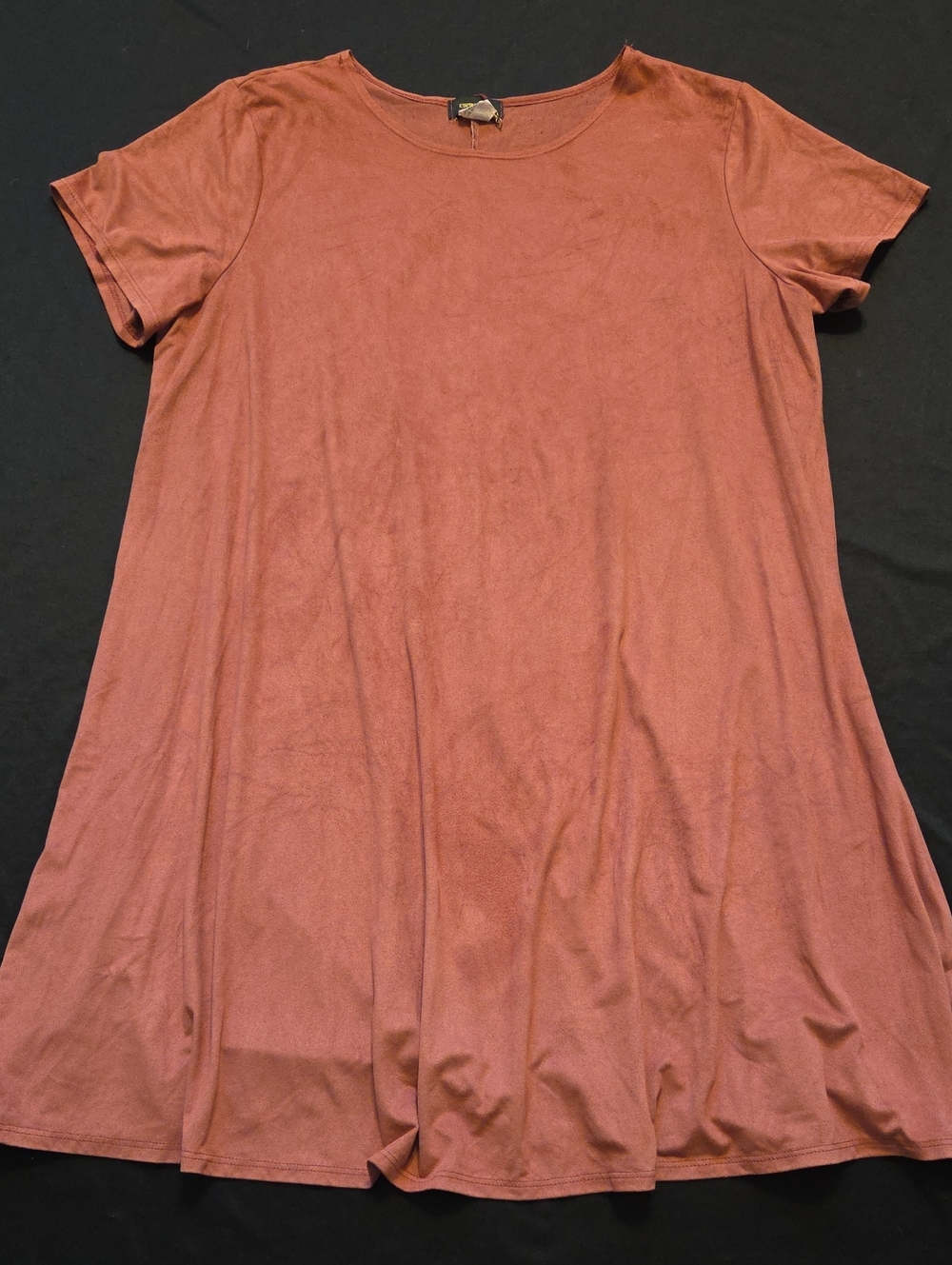 Espresso Dusty Rose Short-Sleeve Swing Dress